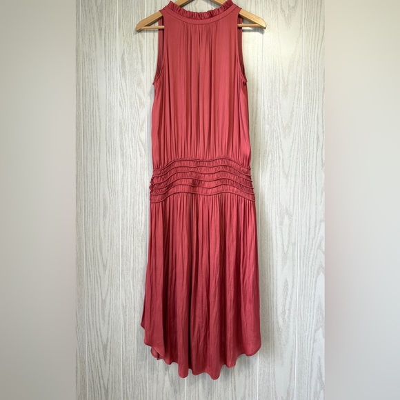 Eva Mendes Coral Satin Like Tassel Dress Size M NWOT - Picture 6 of 6